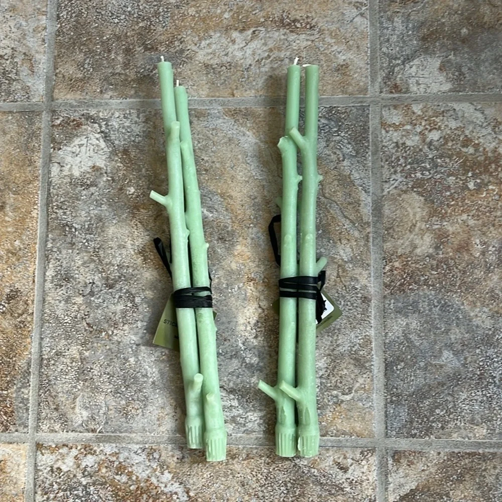 Anthropologie Maple Stick Candle Set of 2 NWT